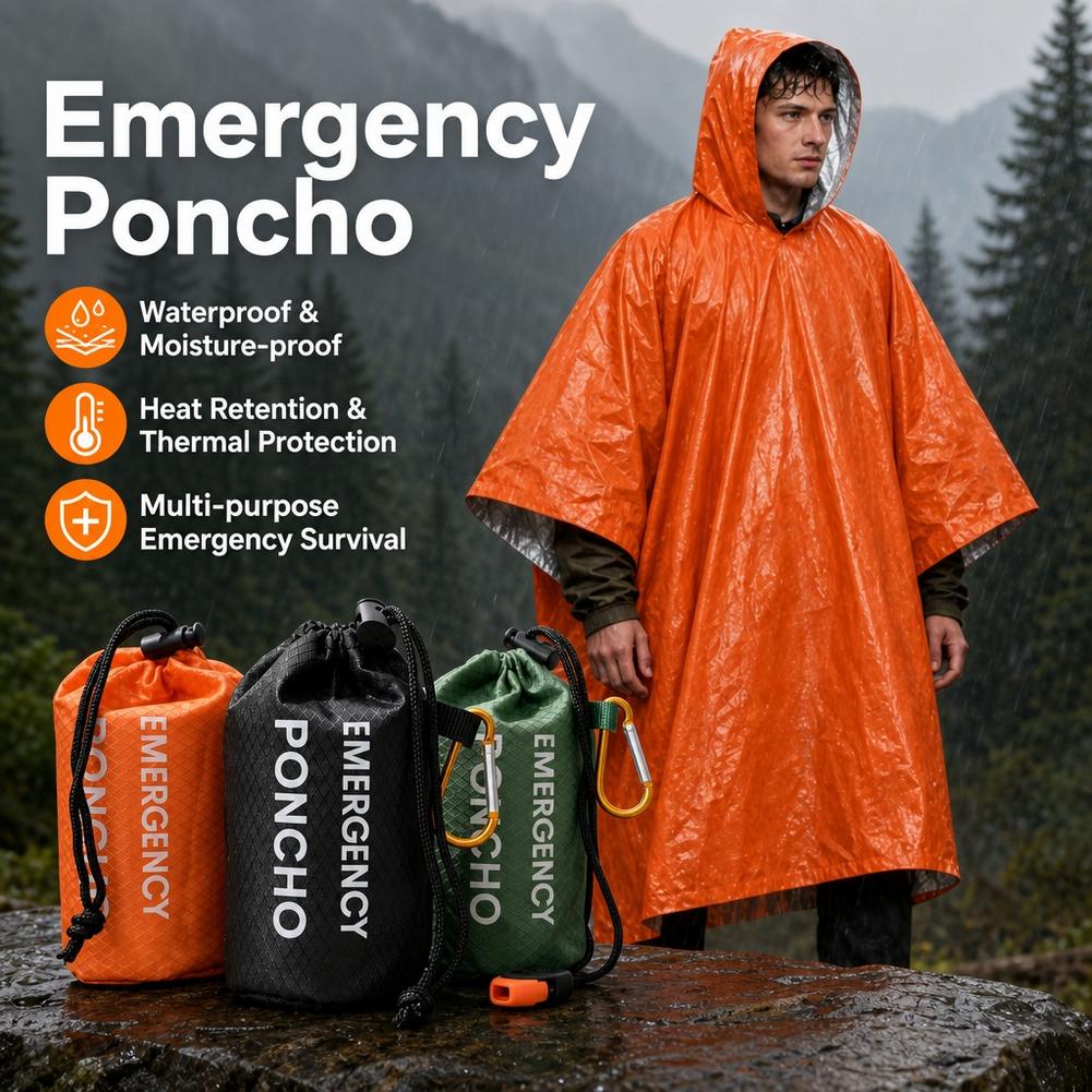 Kit de capa de chuva portátil  - Emergency Poncho Rain avaliação e preço