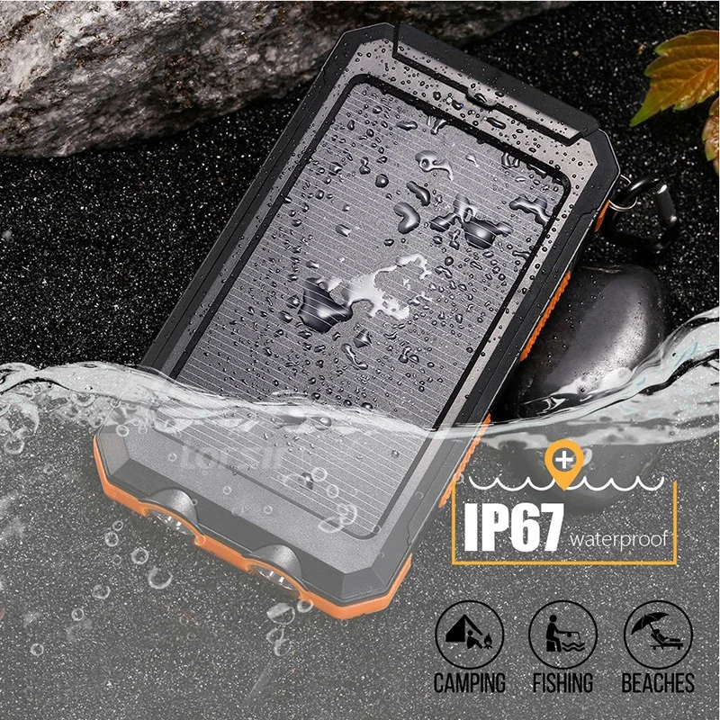 Bateria externa portátil com c - Solar Emergency Charger avaliação e preço