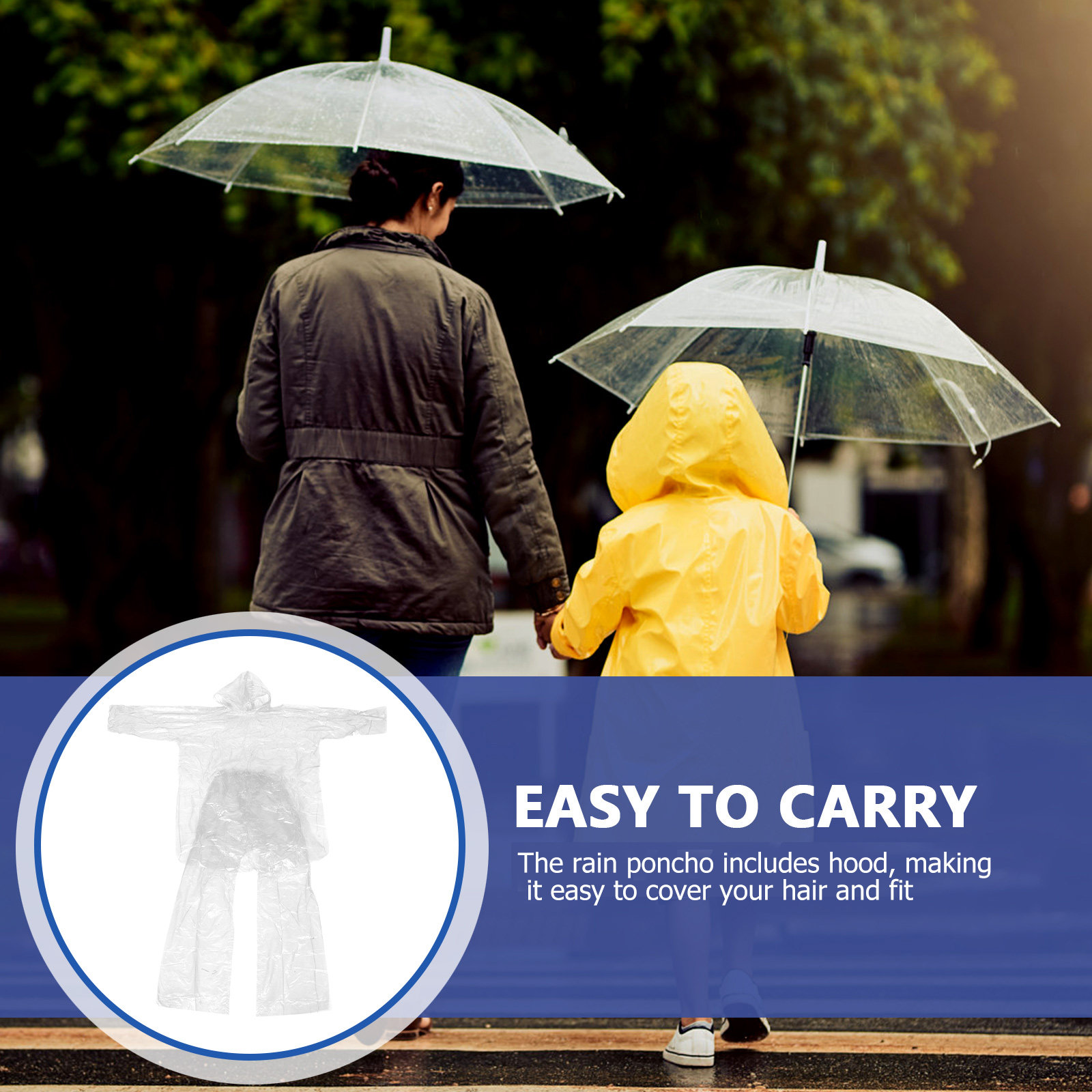 Conjunto de Poncho de Chuva Tr - Emergency Poncho Rain avaliação e preço